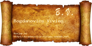 Bogdanovics Vivien névjegykártya